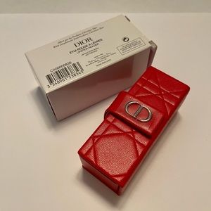 CD CHRISTIAN DIOR RED CANNAGE LIPSTICK MIRROR HOLDER auth NIB